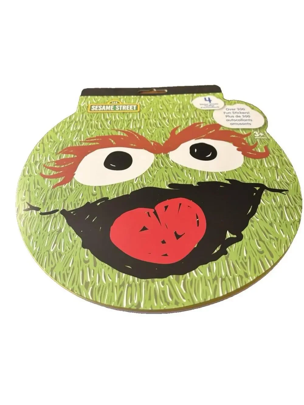 Sesame Street Oscar the Grouch Shaped Sticker Book Over 300 Stickers 4 Sheets